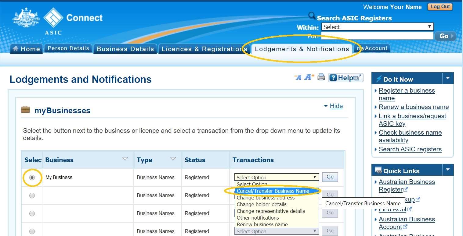 Transfer Business Name What To Do As Seller Gold Coast Businesses